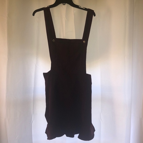 Maroon Corduroy Dress - Picture 1 of 4